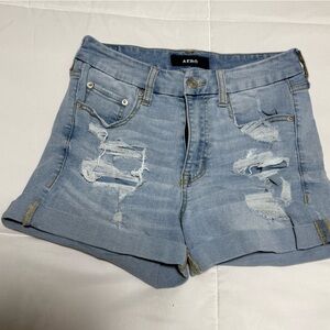 Aeropostale Light Blue Ripped Jean Shorts